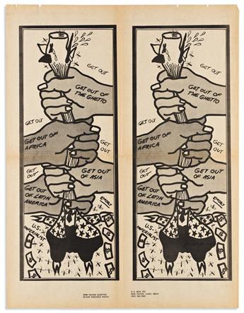 (BLACK PANTHERS.) Group of 6 newsprint posters issued by the New Haven chapter.